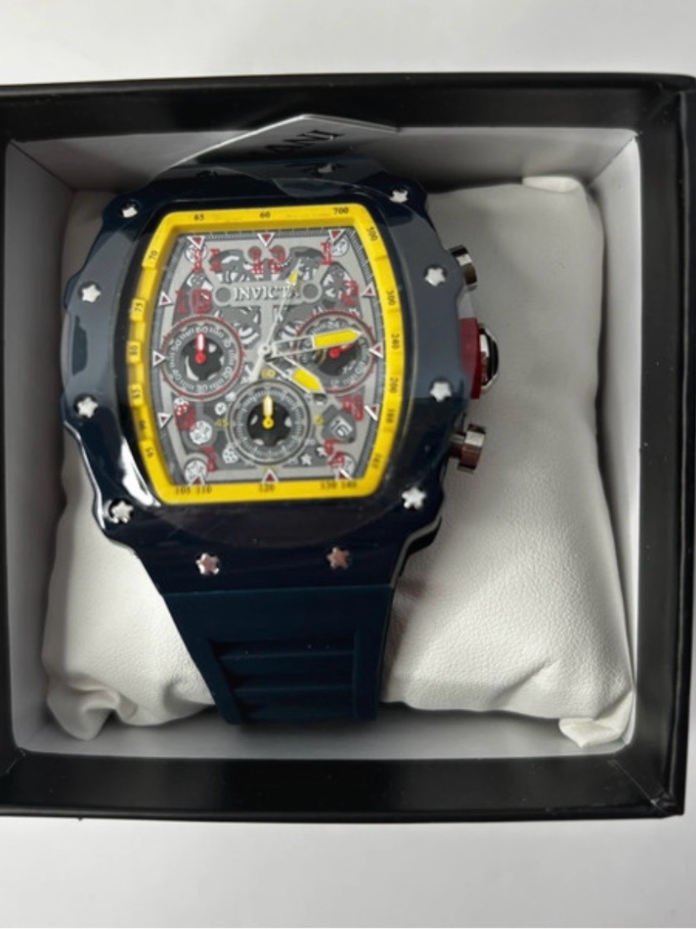 Invicta Blue and Yellow Sport Watch